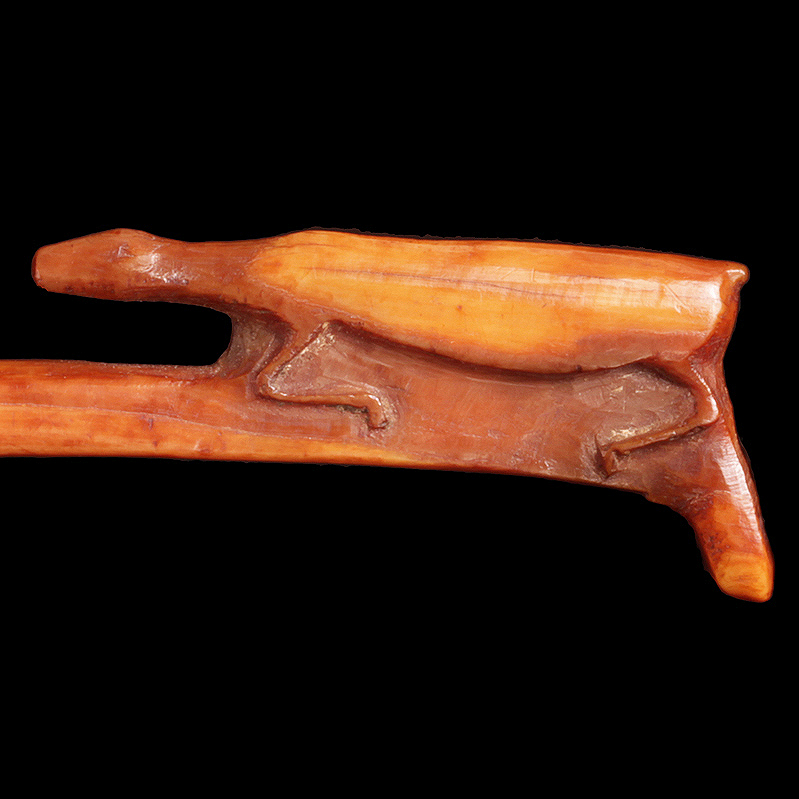 Thule Handle Depicting Two Caribou